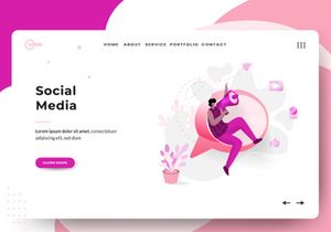 Business Online sets Illustration