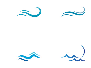 Creative sea or beach waves logo design. preview picture