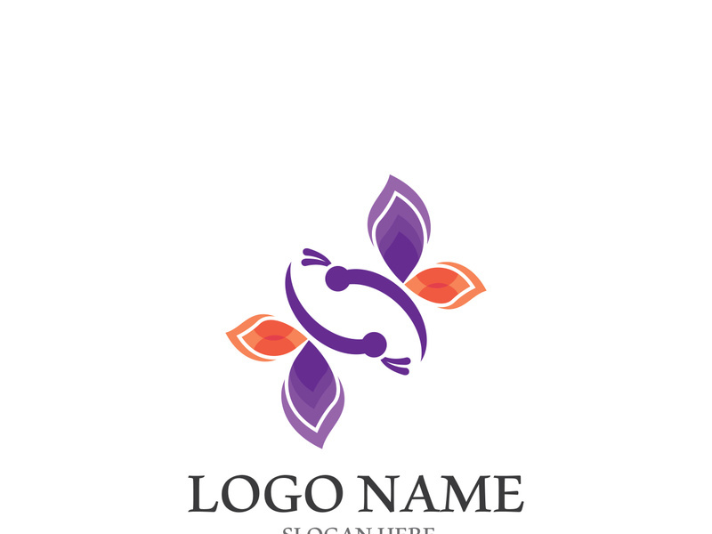 Butterfly logo icon vector design illustration