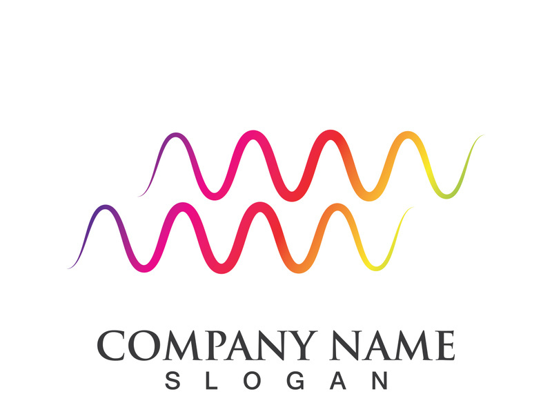 Sound waves vector illustration design template