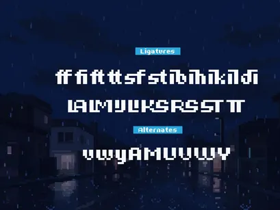 Rainy Pixelo | Pixelated Font