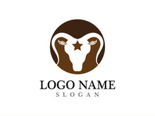 Goat logo template vector icon illustration design