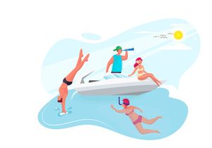 M171_ Enjoy Vacation Illustrations