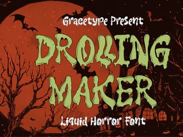 Drolling Maker | Liquid Horror Font preview picture
