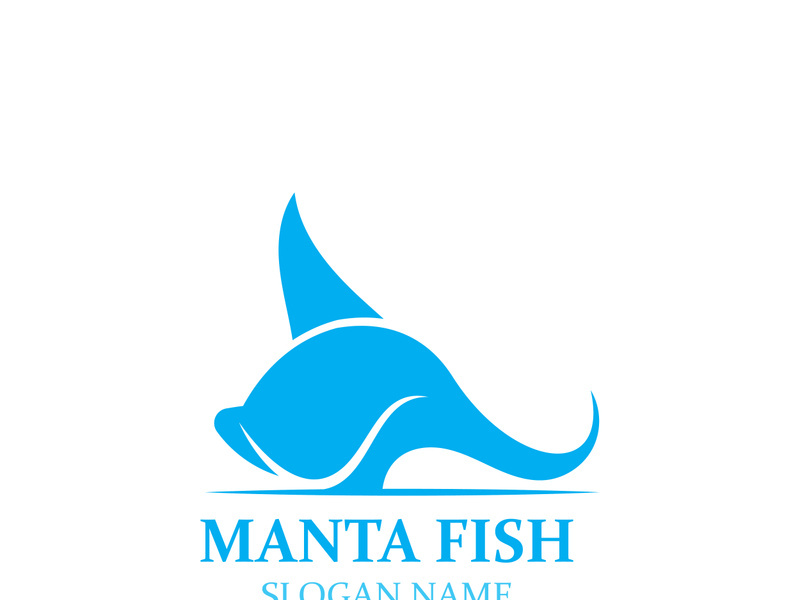 Manta fish or stingray logo design vector vintage ~ EpicPxls