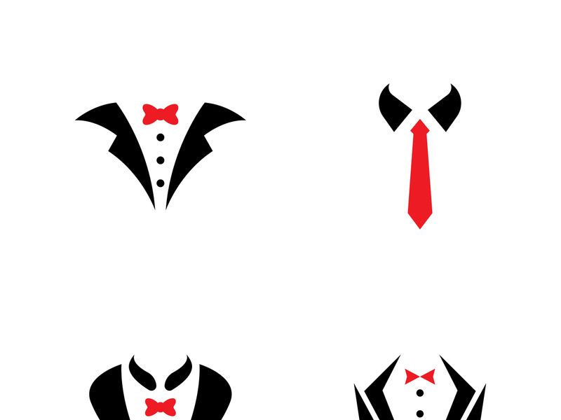 Tuxedo man logo and symbols template