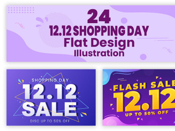24 Special 12.12 Shopping Day Banner Sale Illustration preview picture