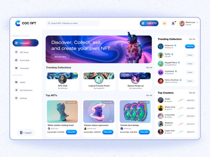 NFT Marketplace Dashboard