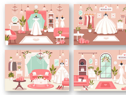 9 Wedding Shop Illustration