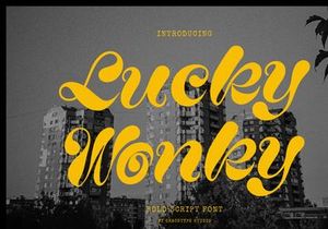 Lucky Wonky | Bold Script Font