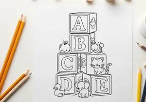 Alphabet animals ABC learning vector illustration flat design
