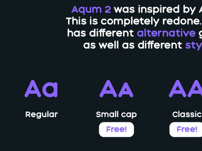 Aqum two - typeface (free fonts)