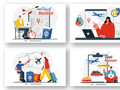 9 Travel Assistant Illustration