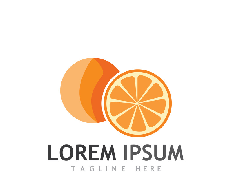 Fresh citrus fruit logo design.