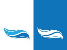 Wave beach vector illustration design logo