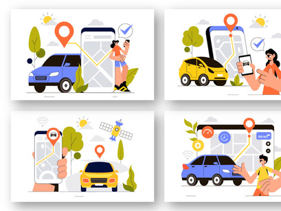 9 Smart Vehicle Tracking Illustration