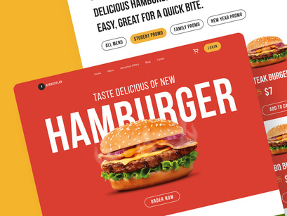 Aperatifler - Delicious Hamburger Landing Page