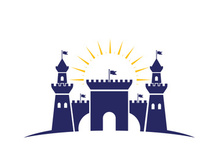 Castle vector illustration icon