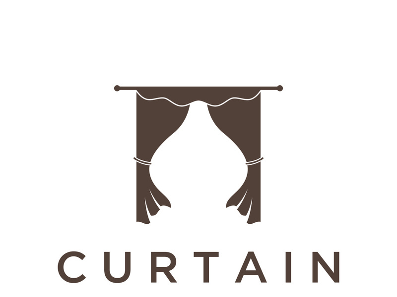 Creative luxury curtain or curtain logo for Theatre, home,hotel and apartment.