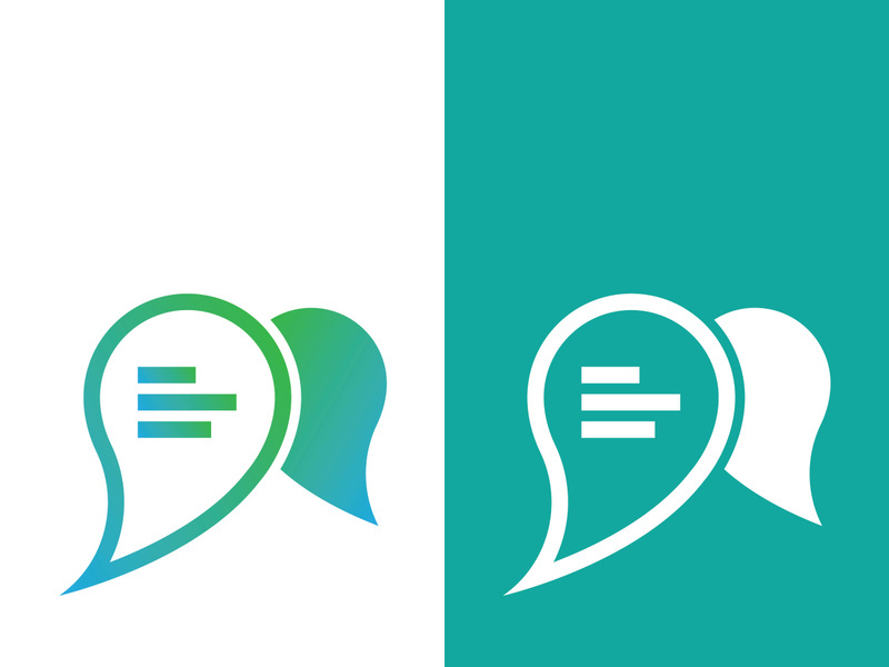 Speech bubble icon logo template vector illustration