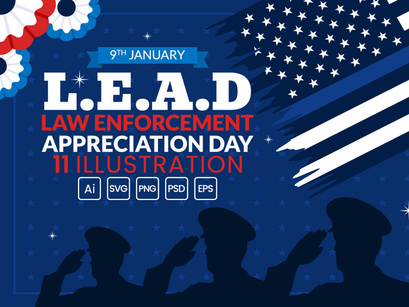 11 Law Enforcement Appreciation Day Illustration