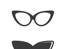Glasses symbol vector icon
