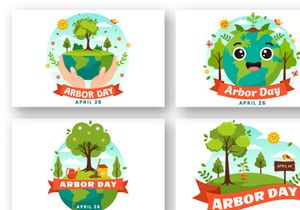 12 Happy Arbor Day Illustration