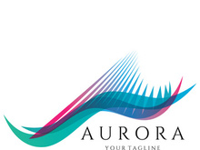 aurora logo design icon illustration vector template