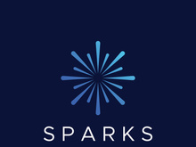 Colorful fireworks splash abstract logo design