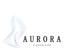aurora logo design icon illustration vector template