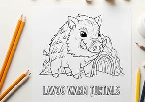Cute piglet sitting warm cozy flat design vector illustration