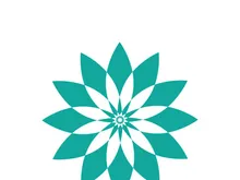 Traditional Asian colorful floral pattern Stained glass mosaic logo tile design inspiration