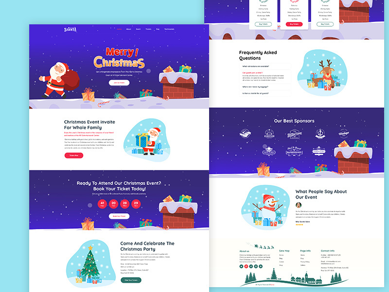 merry Christmas Landing Page Template