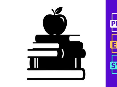 Stack of Books Apple Education Icon