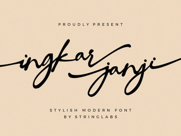 Ingkar Janji - Stylish Script Font preview picture