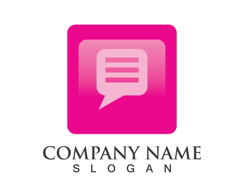 Speech bubble icon logo template vector illustration