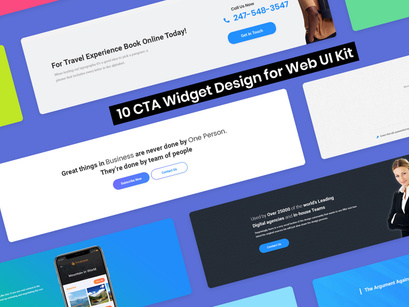 10 CTA Widget Design for Web-UI Kit