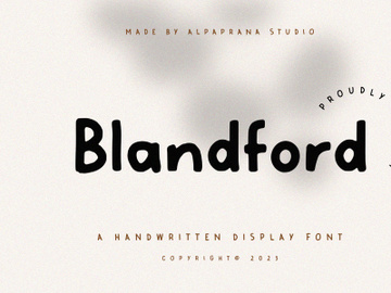 Blandford - Handwritten Font preview picture