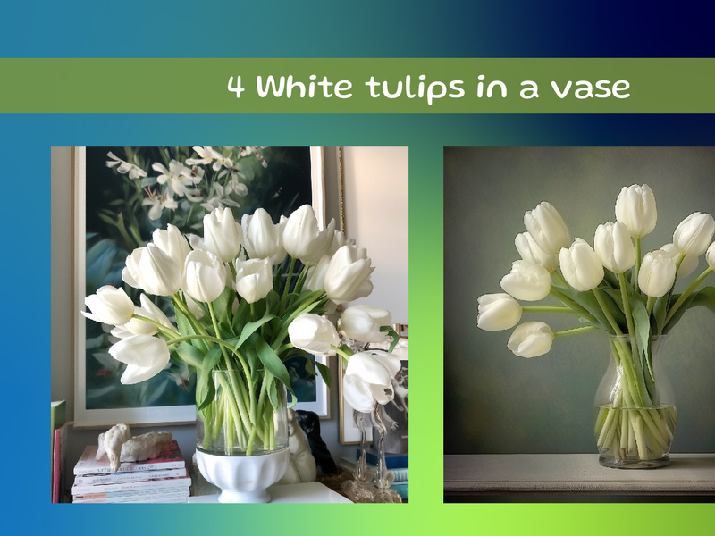 White tulips in a vase