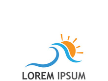 Ocean water wave wave logo design.