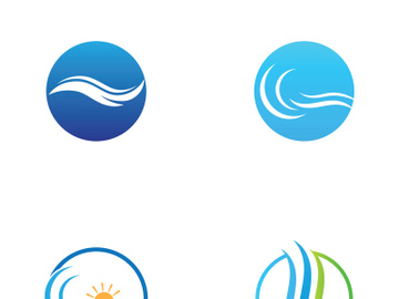 Ocean water wave wave logo design. preview picture