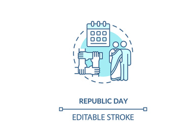 Republic day concept icon preview picture