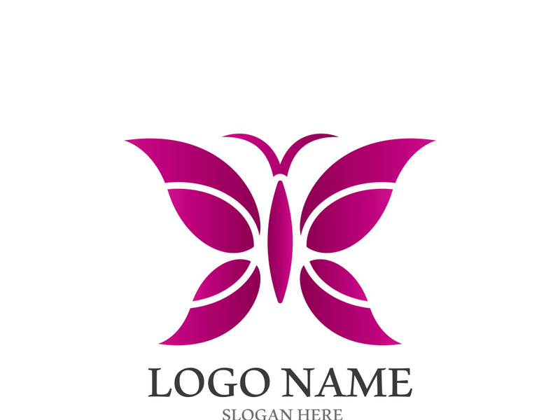 Butterfly logo icon vector design illustration