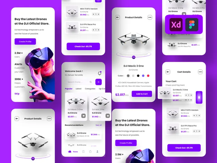 Drones Store App Design preview picture