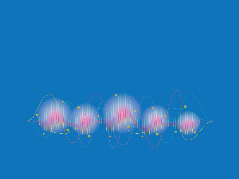 Sound waves vector illustration design template