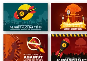 14 Day of Against Nuclear Tests Illustration