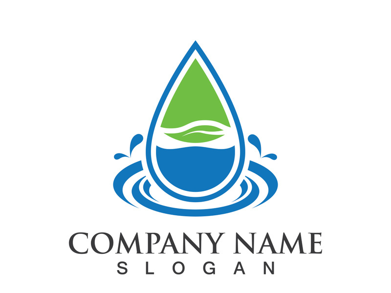 Water drop logo icon illustration template design