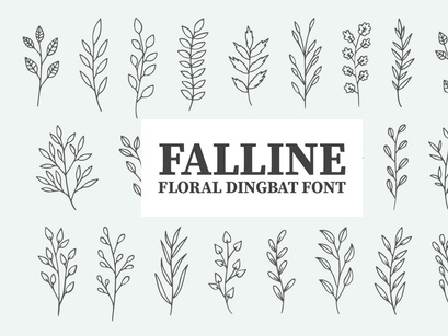 Fallin - A Floral Dingbat