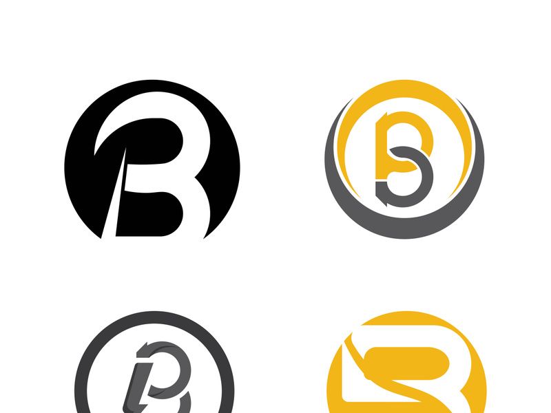 B letter logo template vector illustration