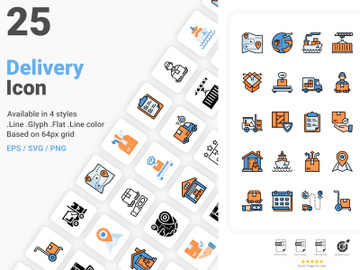 Delivery And Logistic Icon Pack preview picture